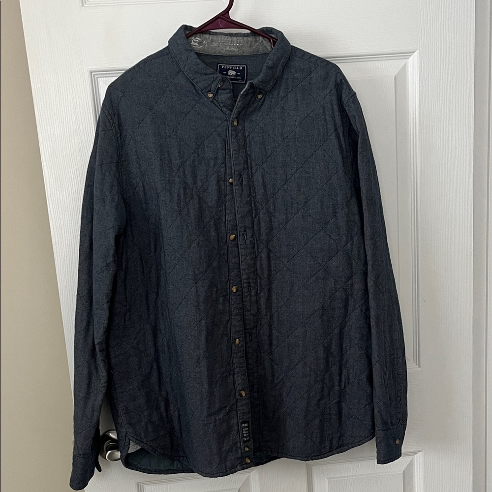 Penfield Gray Quilted Shirt 100% Cotton
